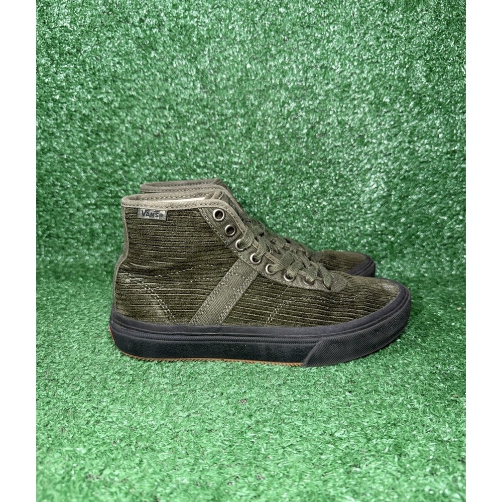 Vans Womens Size 5.5 Gilbert Crockett Green Corduroy Casual Shoes Skate Sneakers